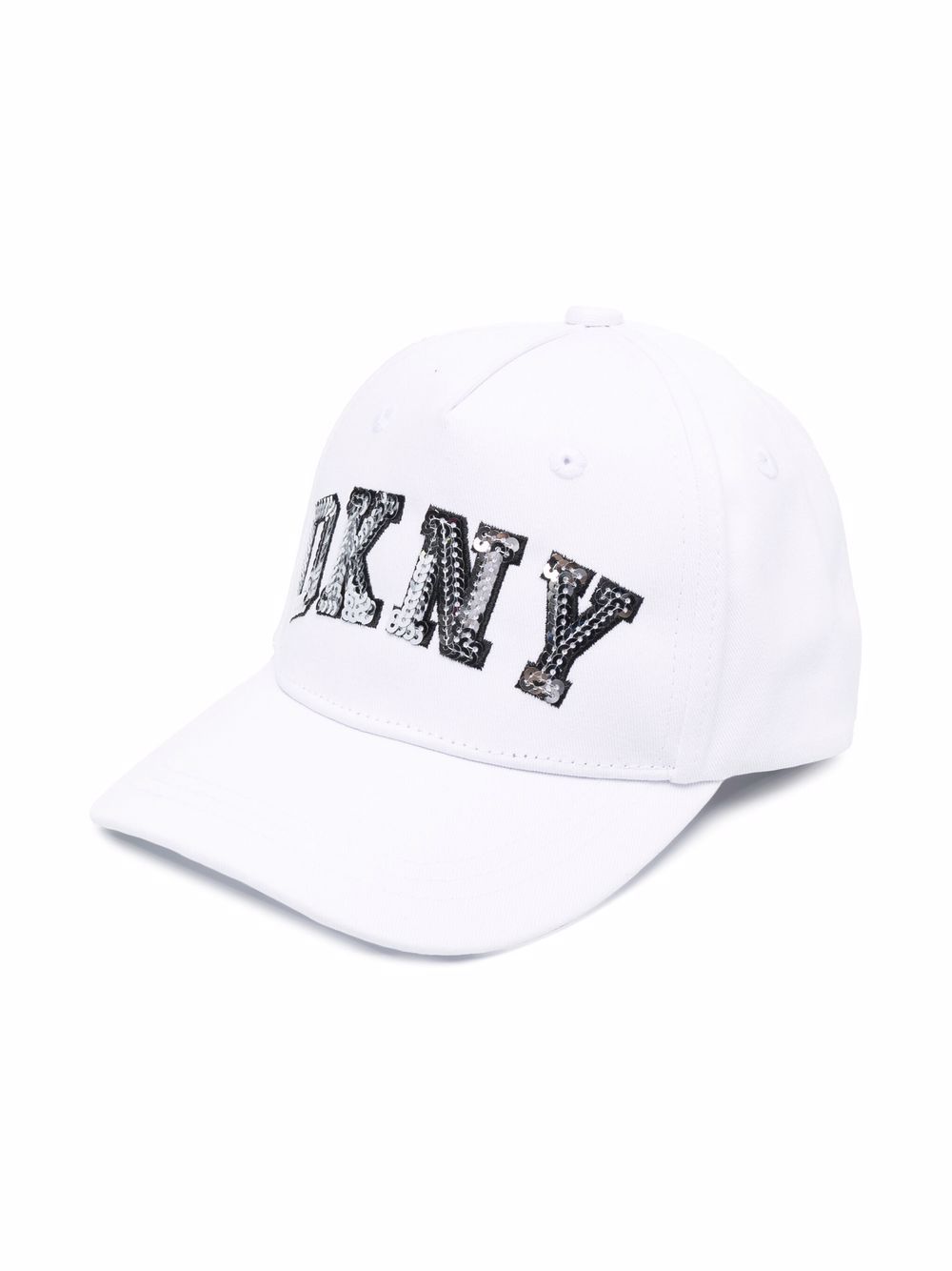 Dkny Kids logo刺绣棒球帽 - 白色