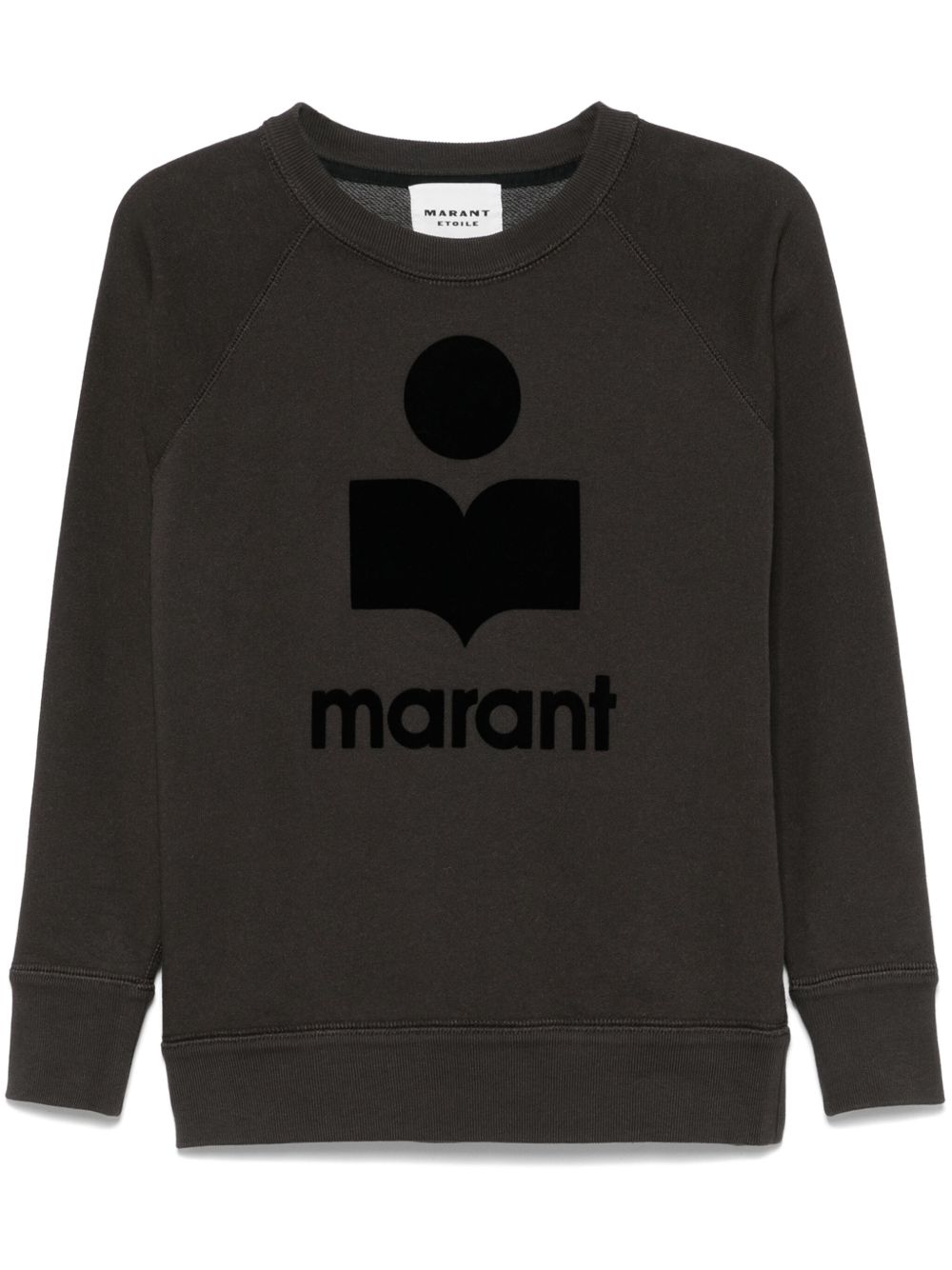 MARANT ÉTOILE 植绒logo卫衣 - 黑色