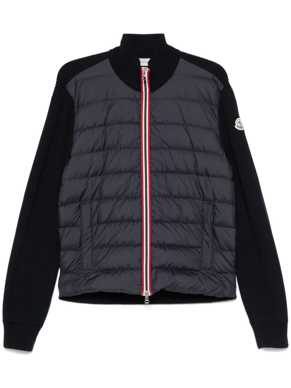 Moncler 填充拼接开衫 - 蓝色