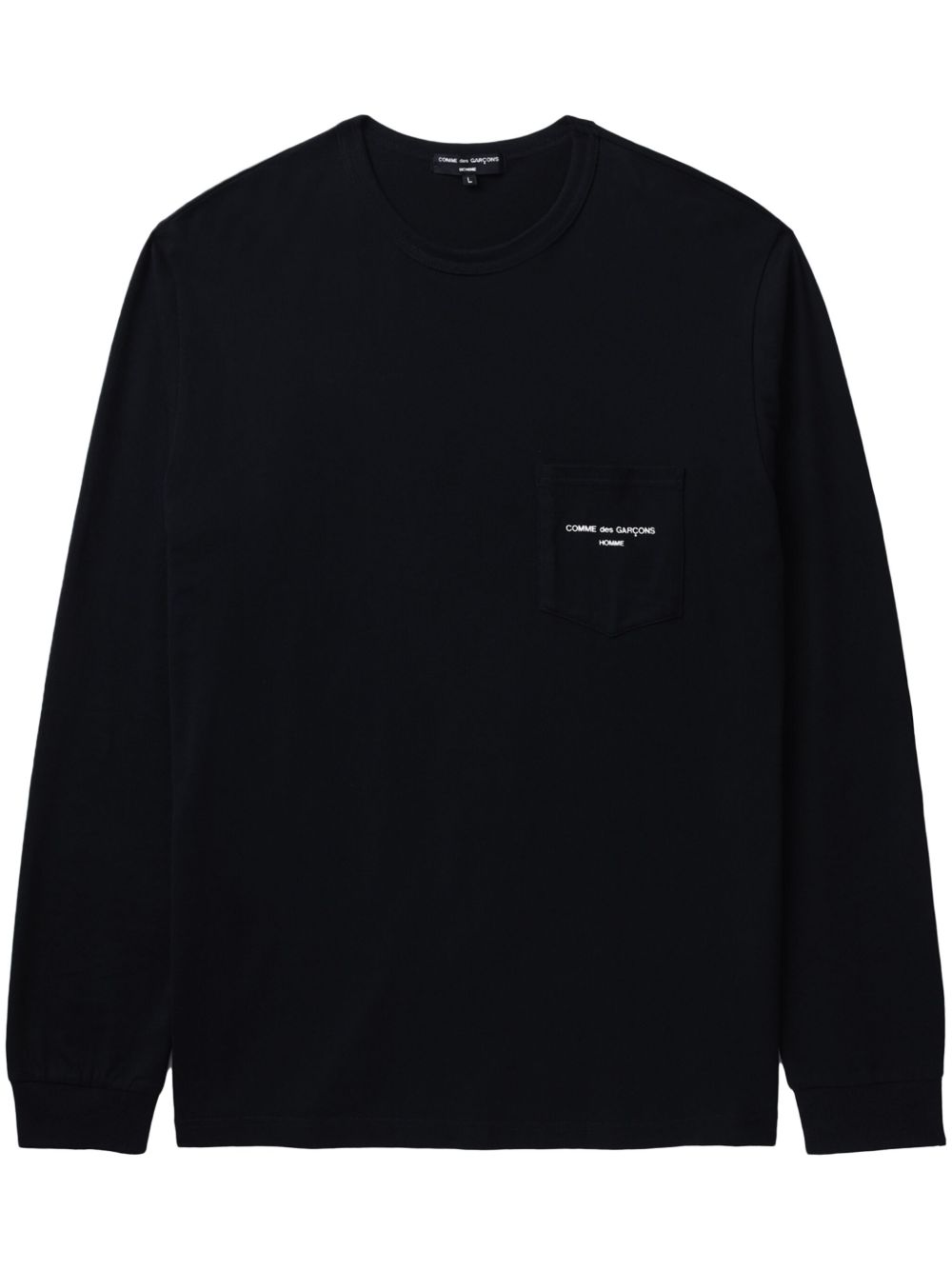 Comme des Garçons Homme logo刺绣棉卫衣 - 黑色