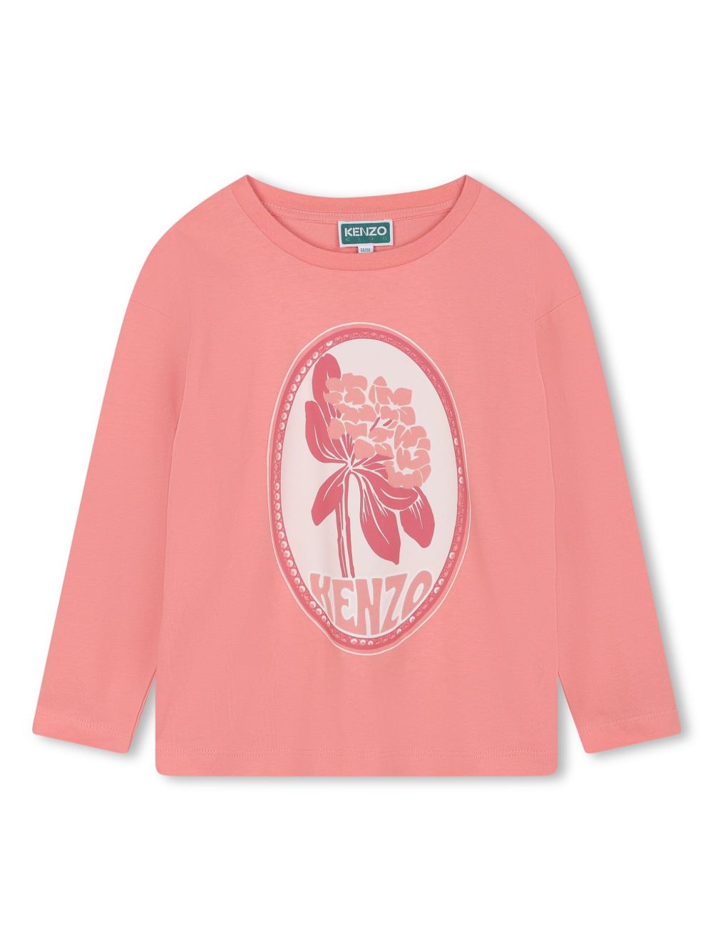 Kenzo Kids 花卉印花T恤 - 粉色