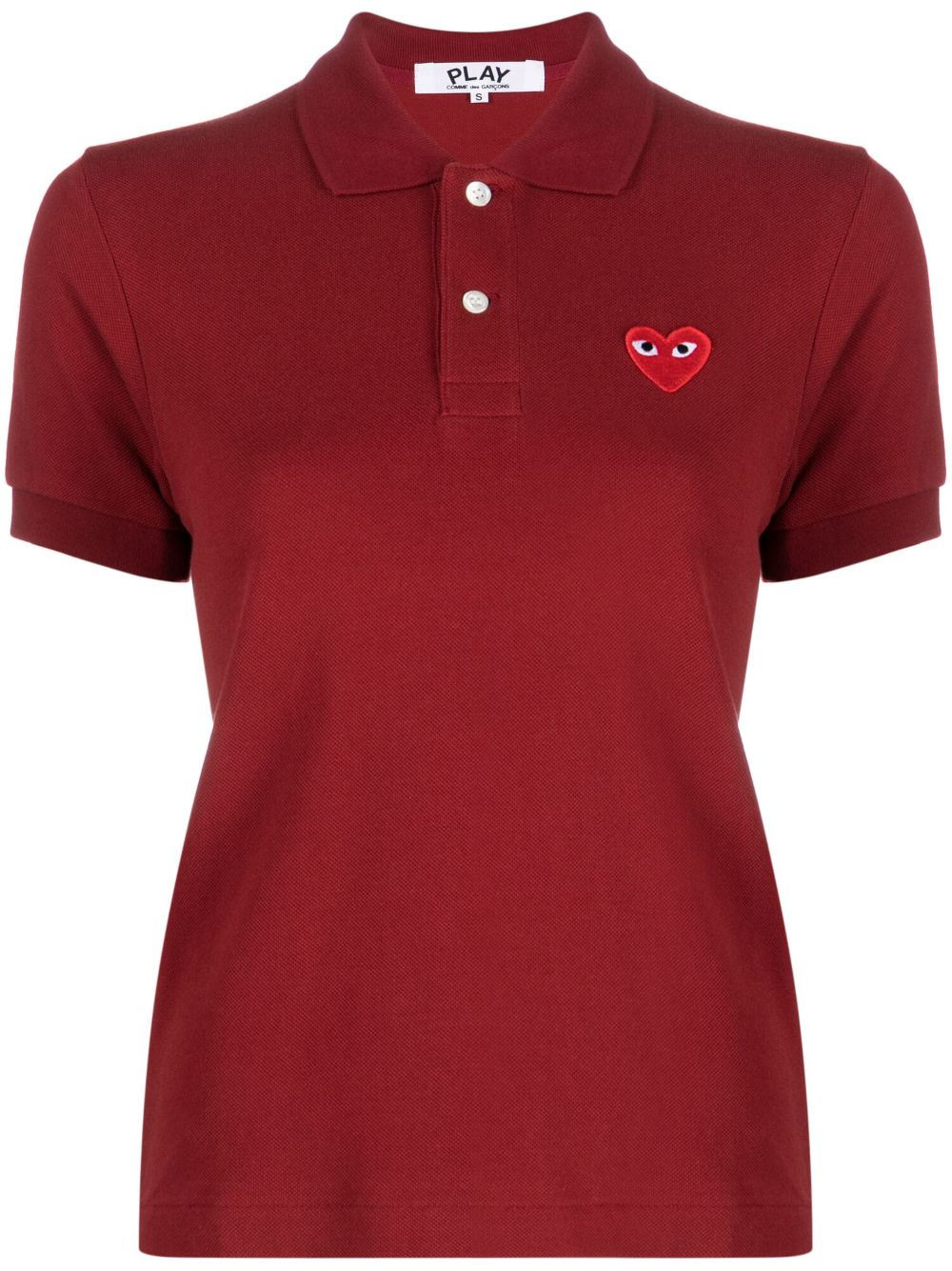 Comme Des Garçons Play logo贴花polo衫 - 红色