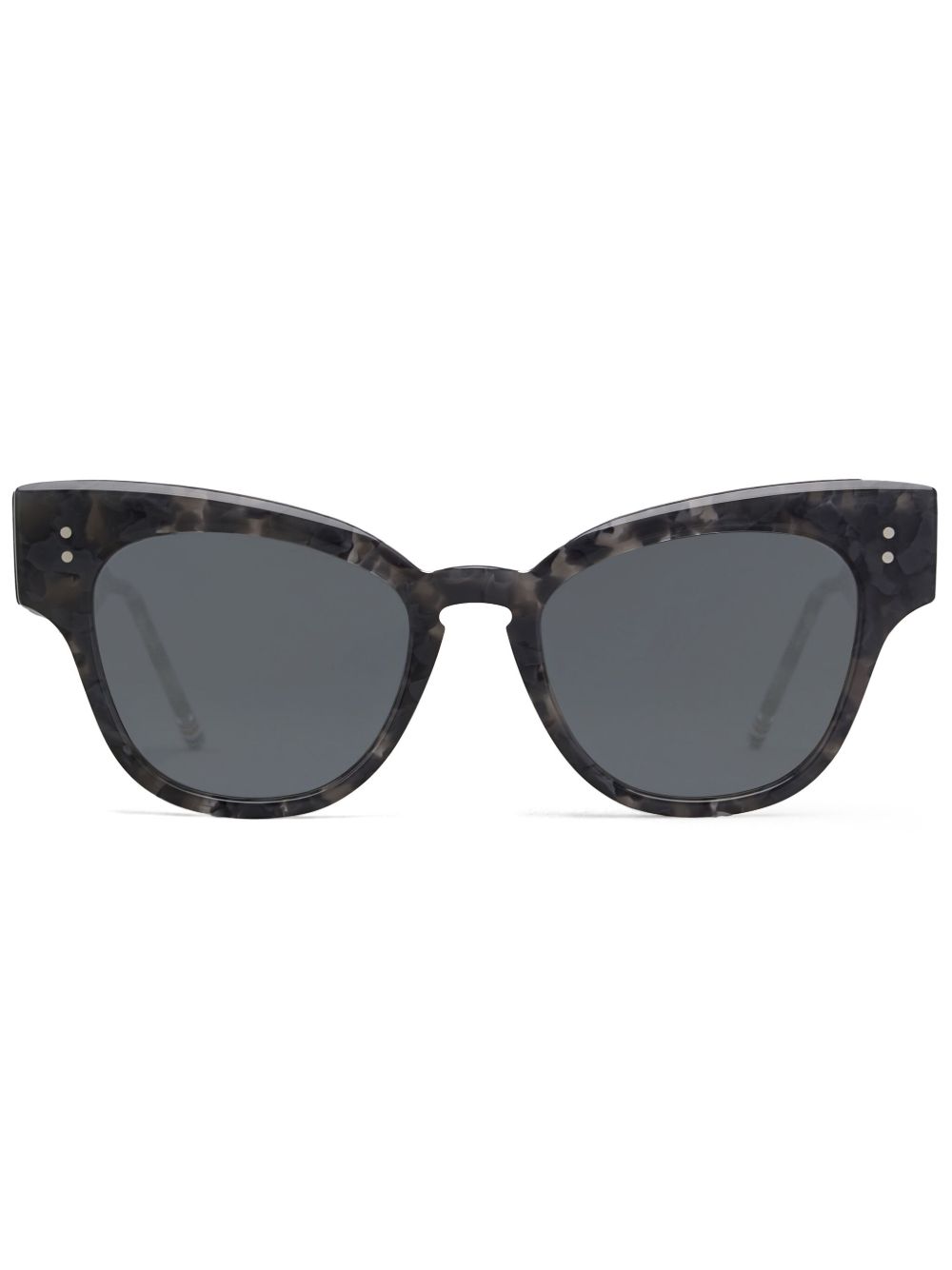 Thom Browne 玳瑁纹猫眼框太阳眼镜 - 灰色
