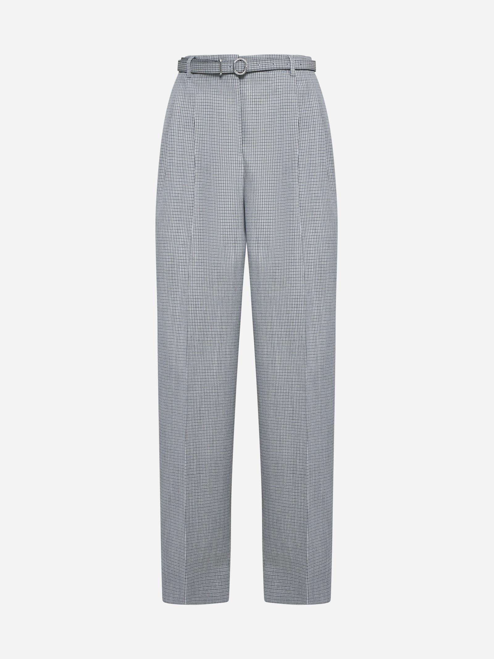 Jil Sander 微格纹羊毛长裤