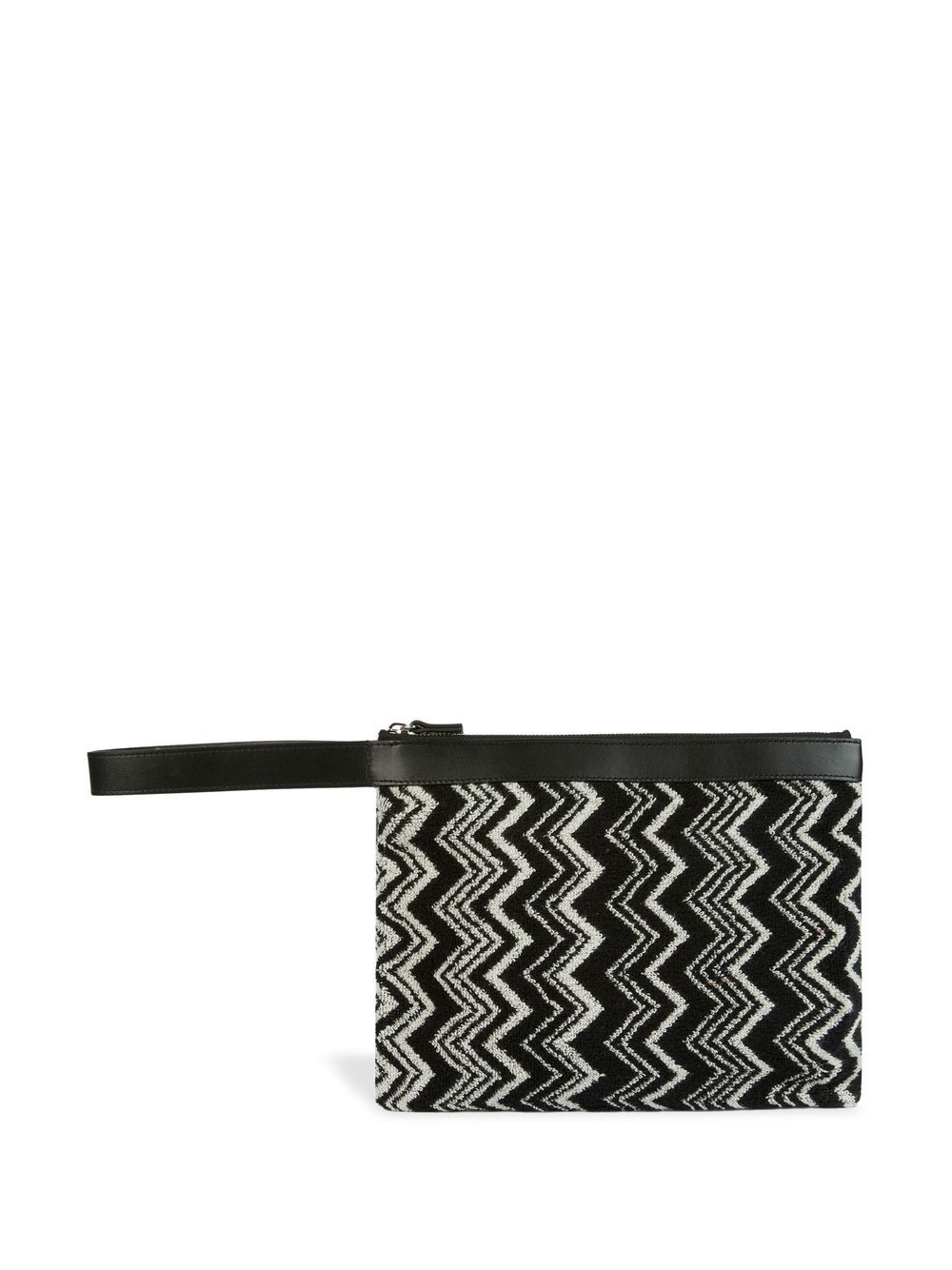 Missoni Home Keith Z字形图案小袋 - 黑色