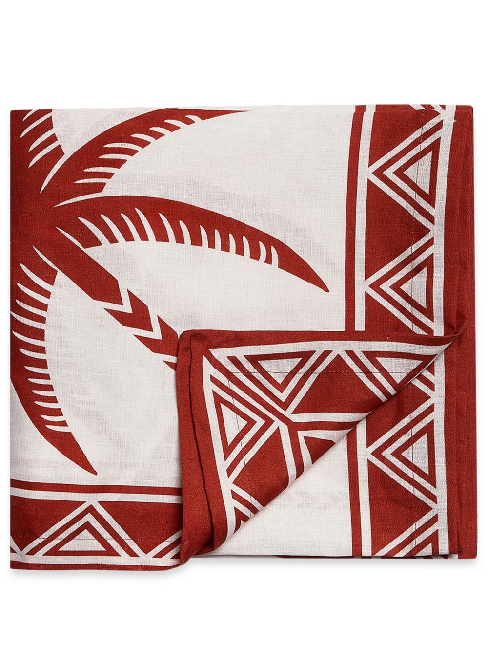 La DoubleJ Date Palms 亚麻桌布（180厘米 x 350厘米） - 白色