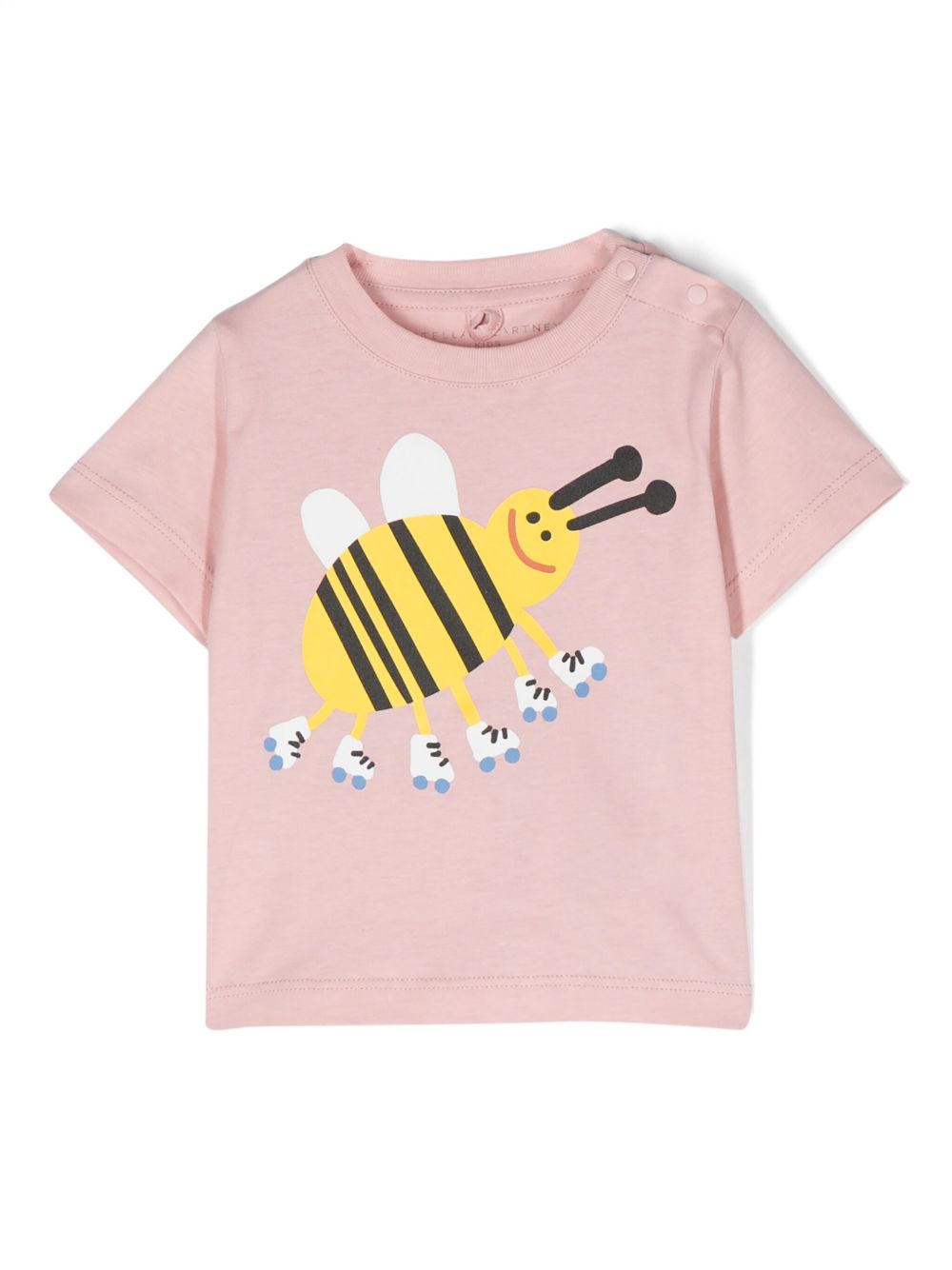 Stella McCartney Kids 蜜蜂印花棉T恤 - 粉色