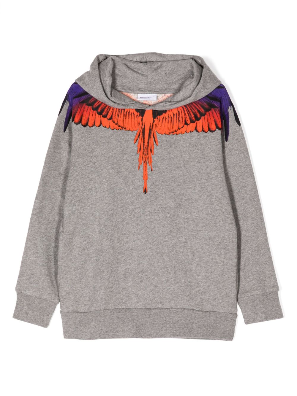 Marcelo Burlon County Of Milan Kids 翅膀印花套头连帽衫 - 灰色