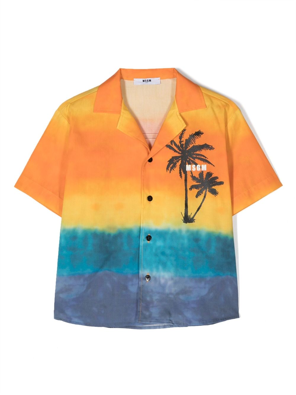 MSGM Kids 棕树棉衬衫 - 橘色