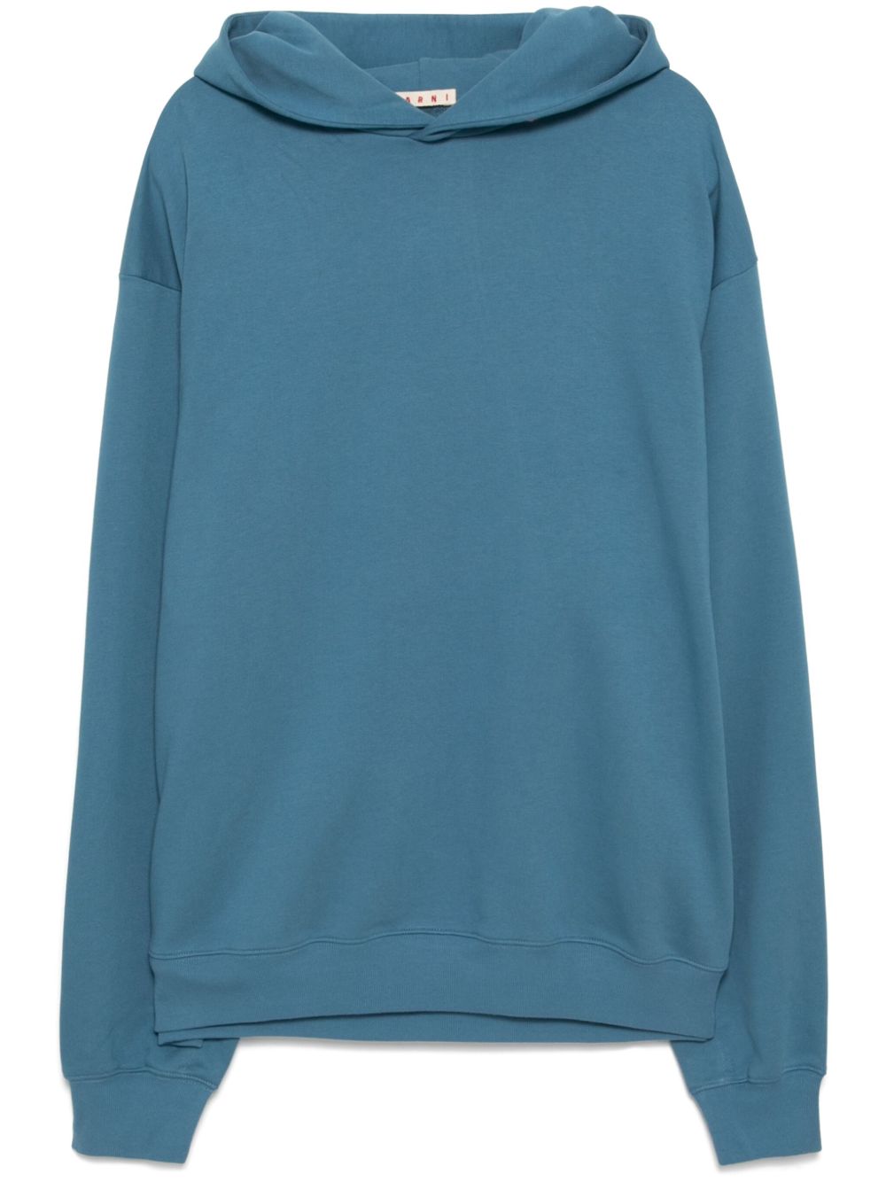 Marni logo缝线连帽衫 - 蓝色
