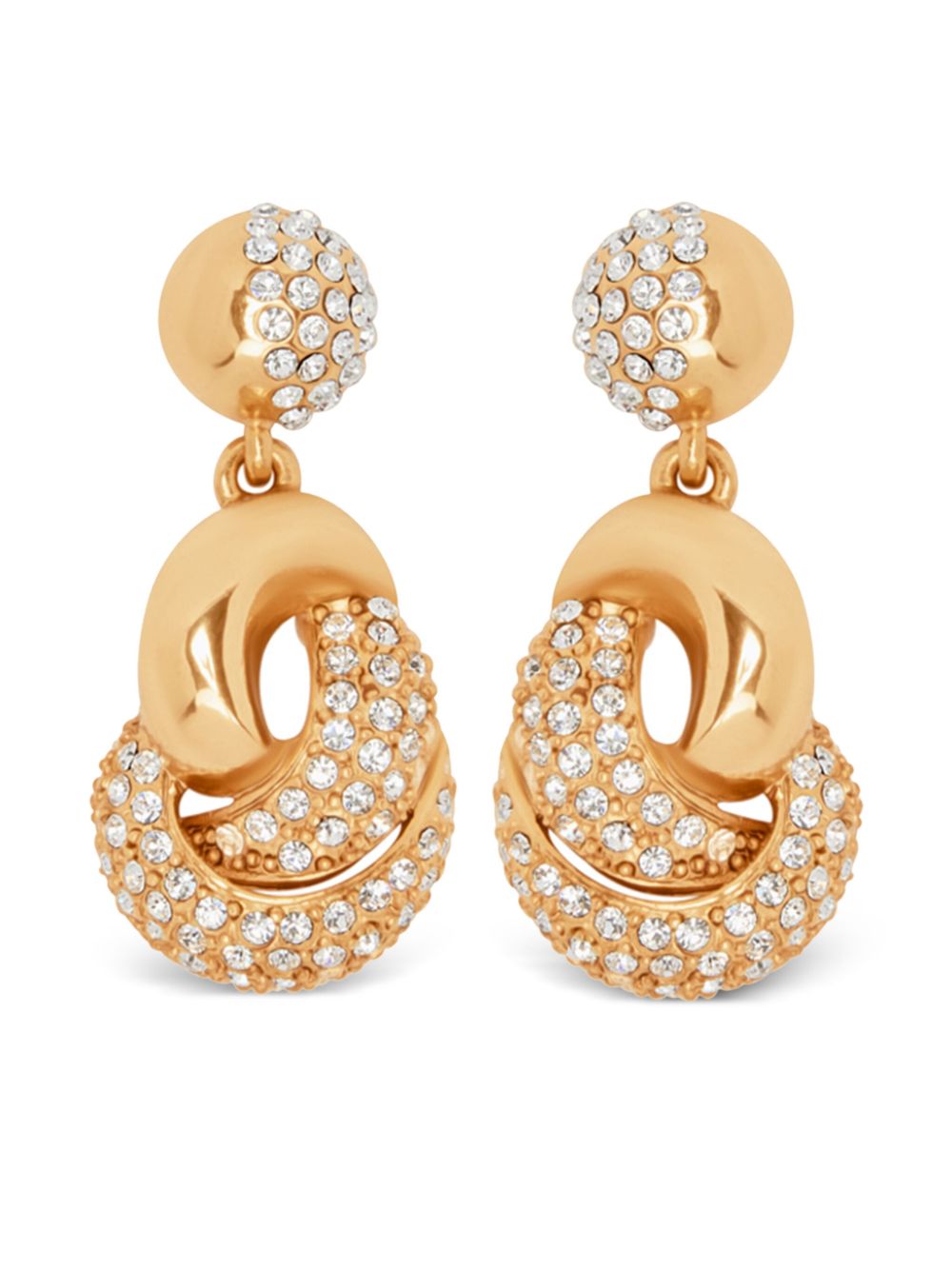 Oscar de la Renta Love Knot 吊饰耳环 - 金色