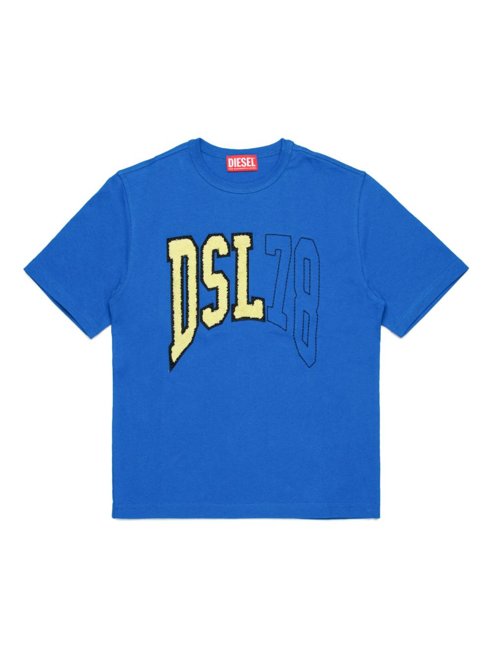 Diesel Kids logo贴花T恤 - 蓝色