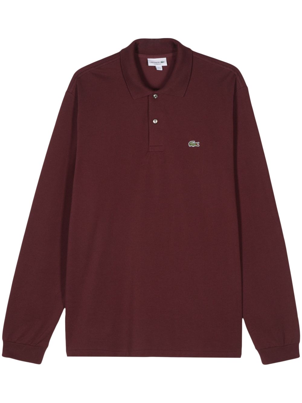 Lacoste 仿鳄鱼纹贴花polo衫 - 红色