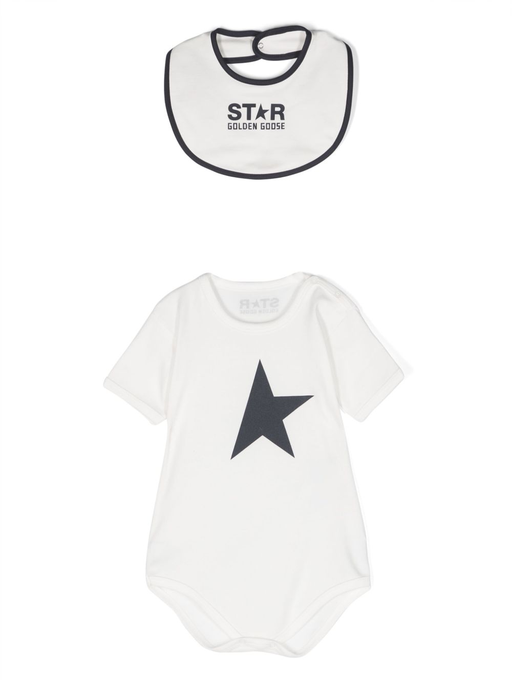 Golden Goose Kids 星星印花连体衣 - 白色