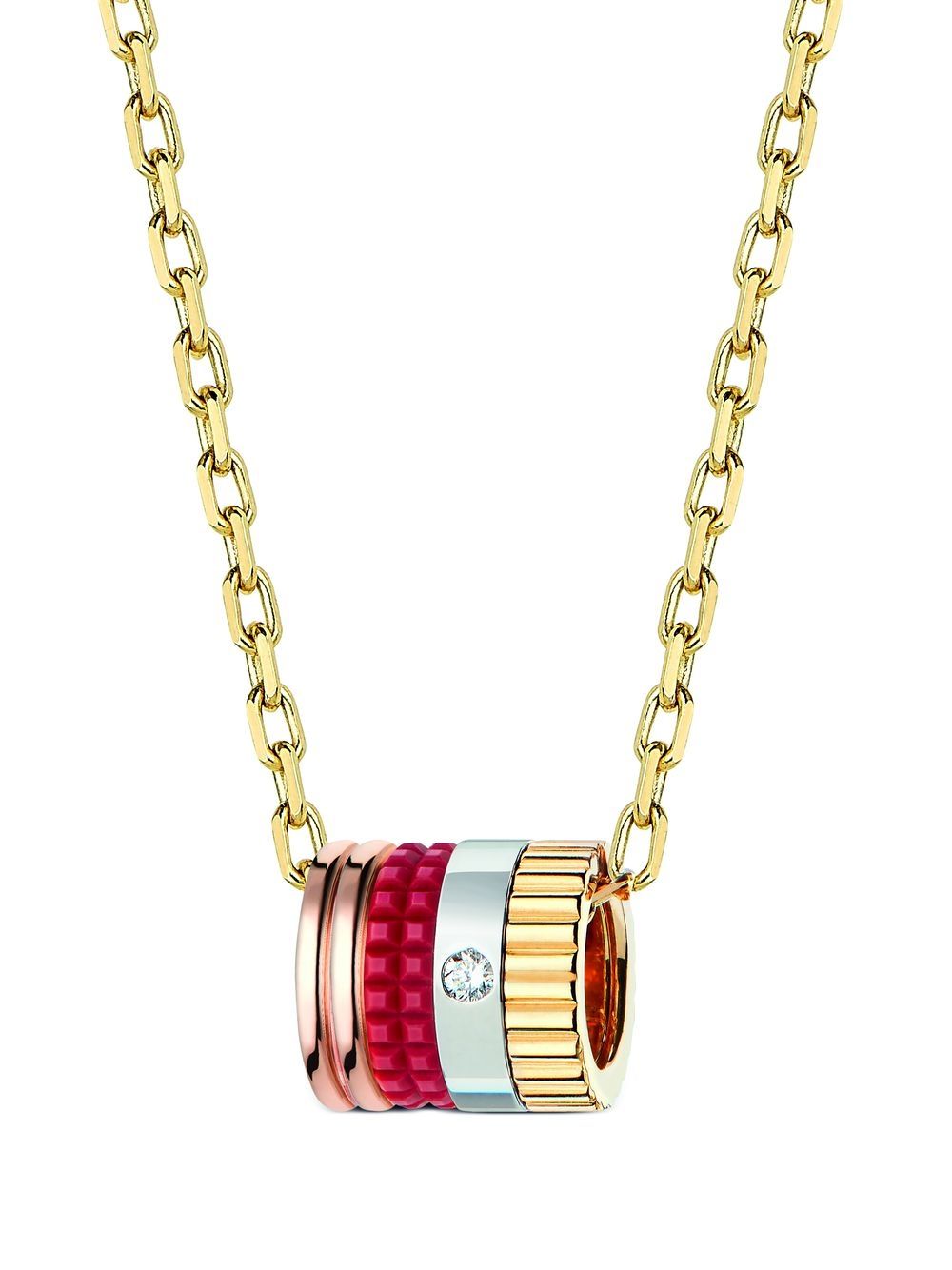Boucheron Quatre Mini Ring 18k金吊坠项链 - 金色