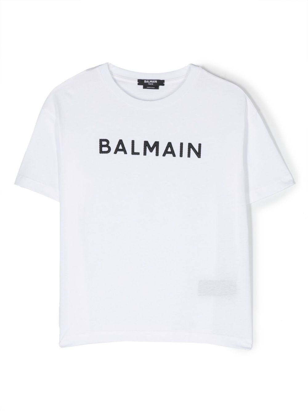 Balmain Kids logo印花细节T恤 - 白色