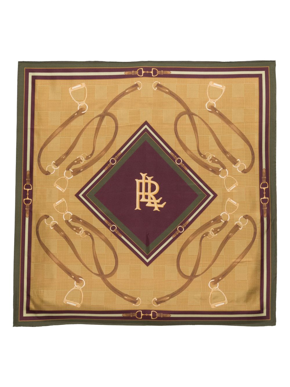 Lauren Ralph Lauren logo印花围巾 - 褐色