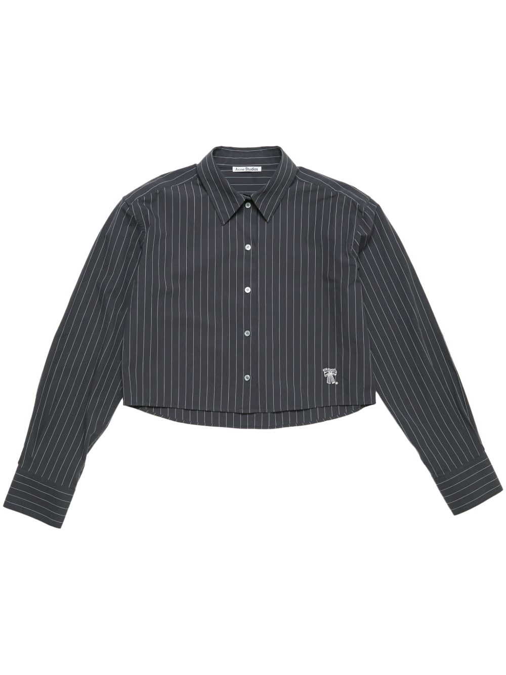 Acne Studios 提花细条纹衬衫 - 黑色