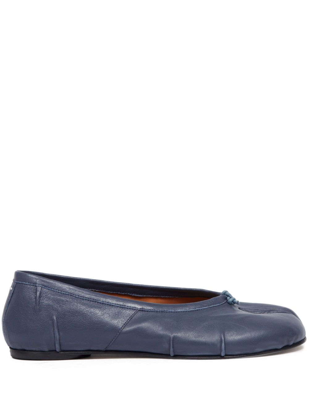 Maison Margiela Tabi New 皮质芭蕾平底鞋 - 蓝色
