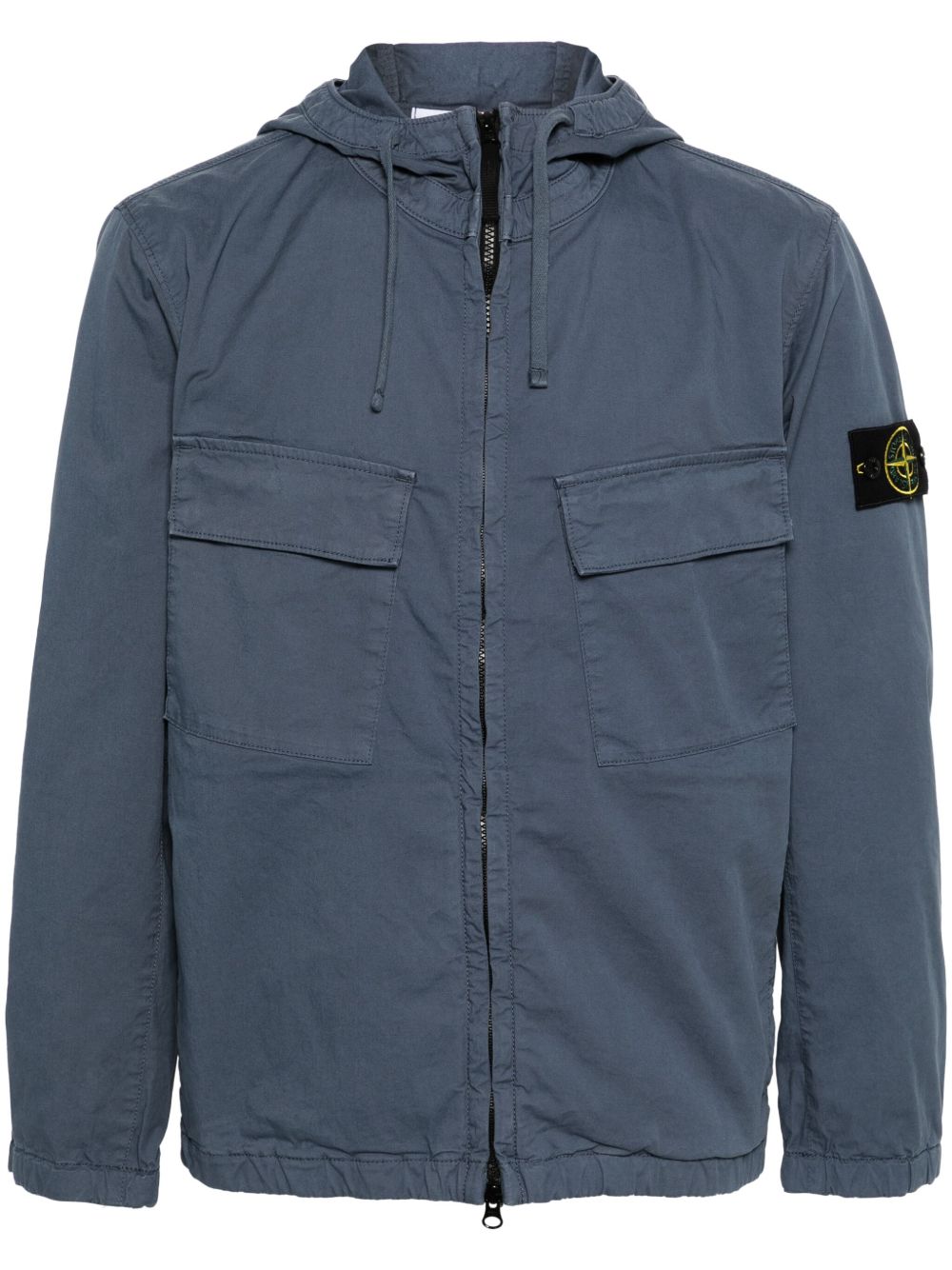 Stone Island 罗盘徽章连帽夹克 - 蓝色