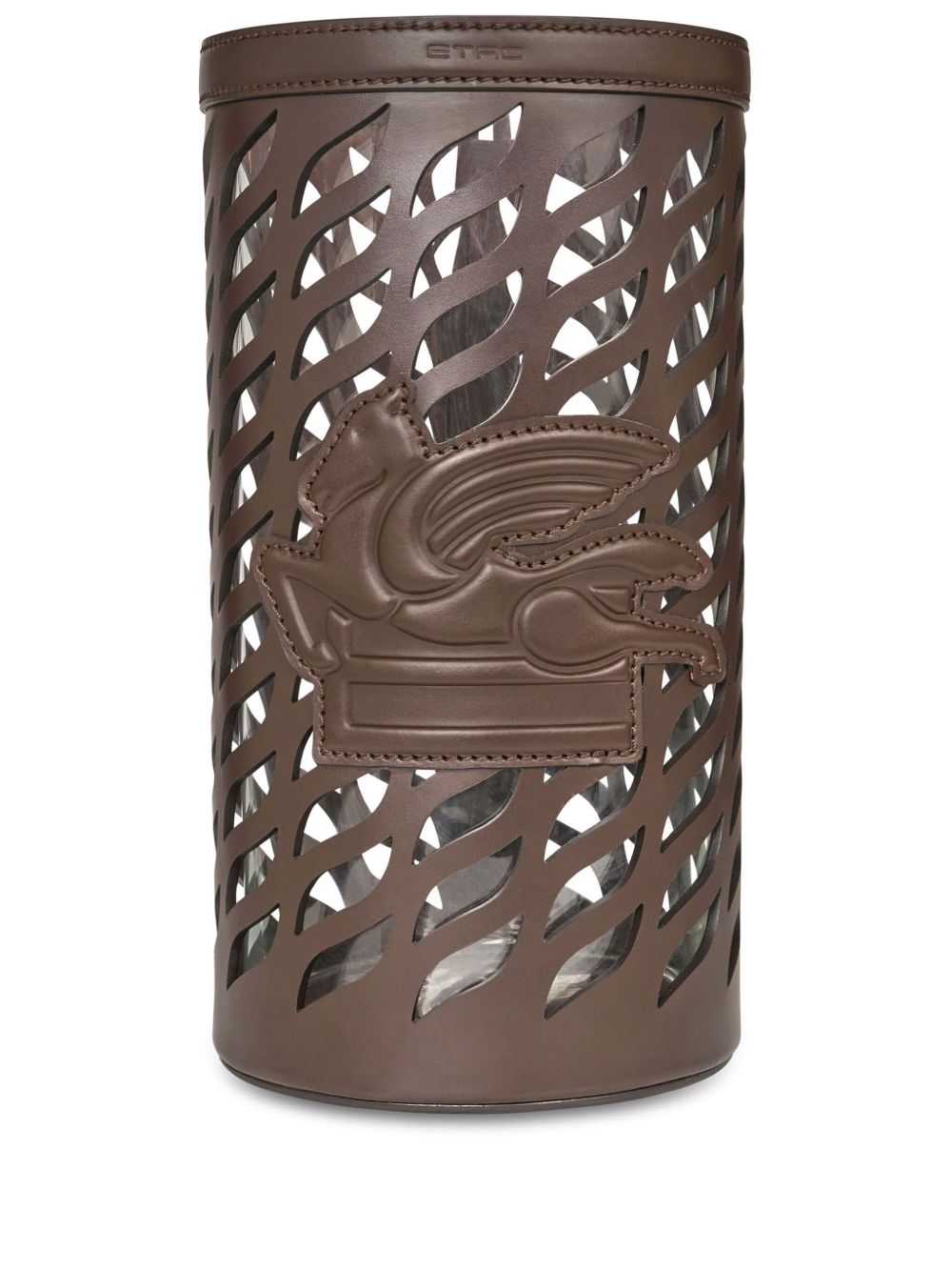 ETRO HOME Pegaso 图案皮质花瓶保护套 - 褐色