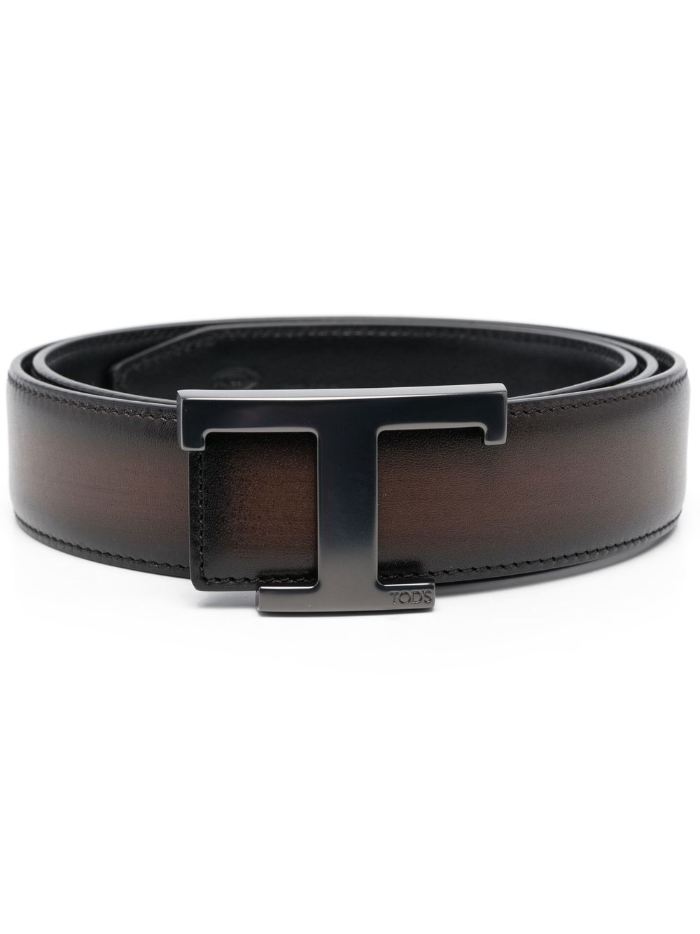 Tod's T logo扣环腰带 - 褐色