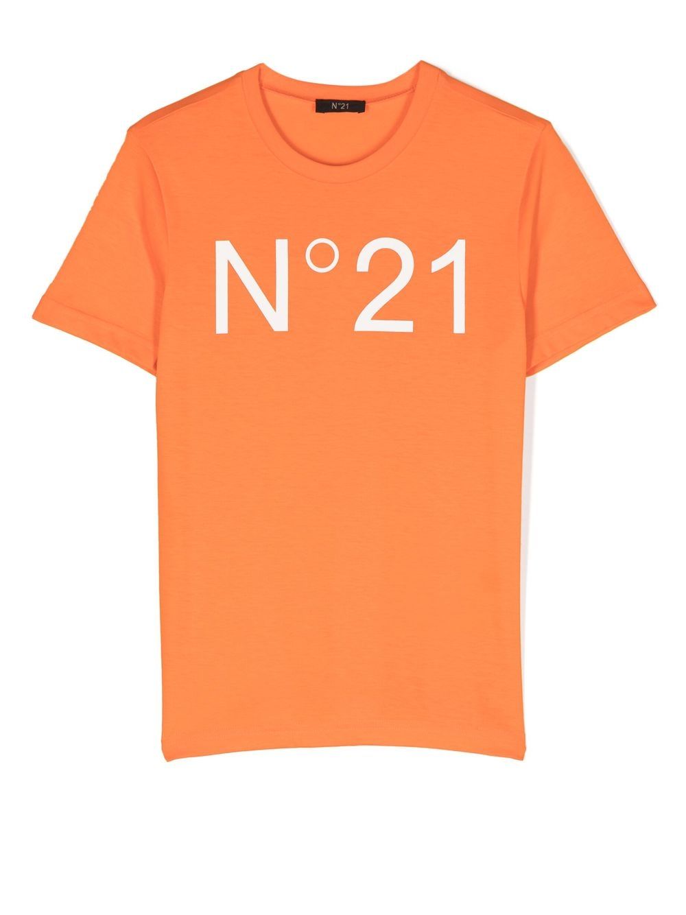 Nº21 Kids logo印花T恤 - 橘色
