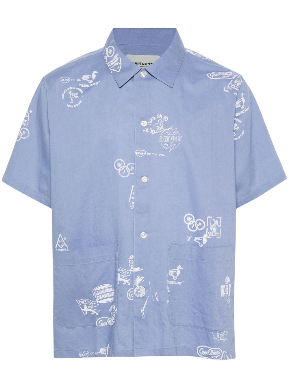 Carhartt WIP Stamp 衬衫 - 蓝色