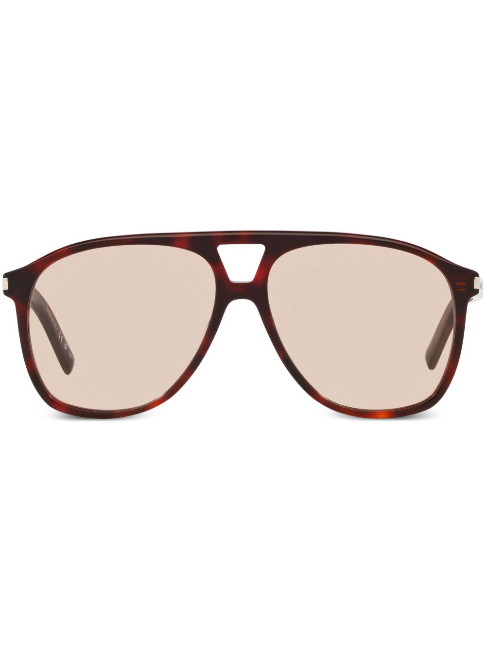 Saint Laurent Eyewear Dune 飞行员镜框太阳眼镜 - 红色