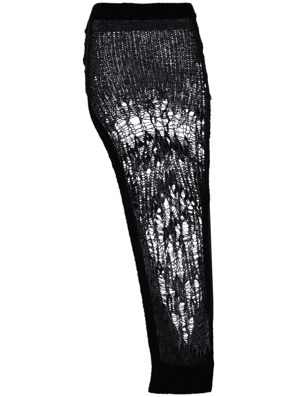 Rick Owens Spider Ziggy 镂空针织半身裙 - 黑色