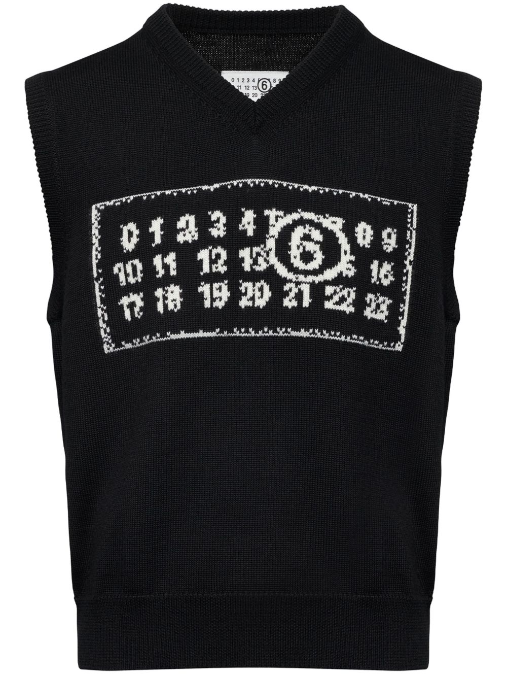 MM6 Maison Margiela Numeric 针织马甲 - 黑色