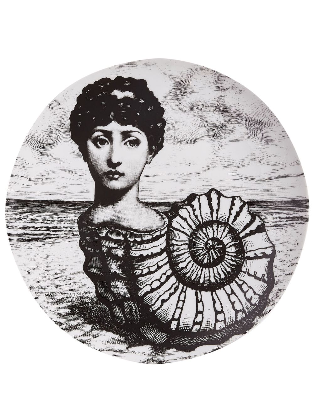 Fornasetti Tema e Variazioni n.239 壁饰盘 - 黑色