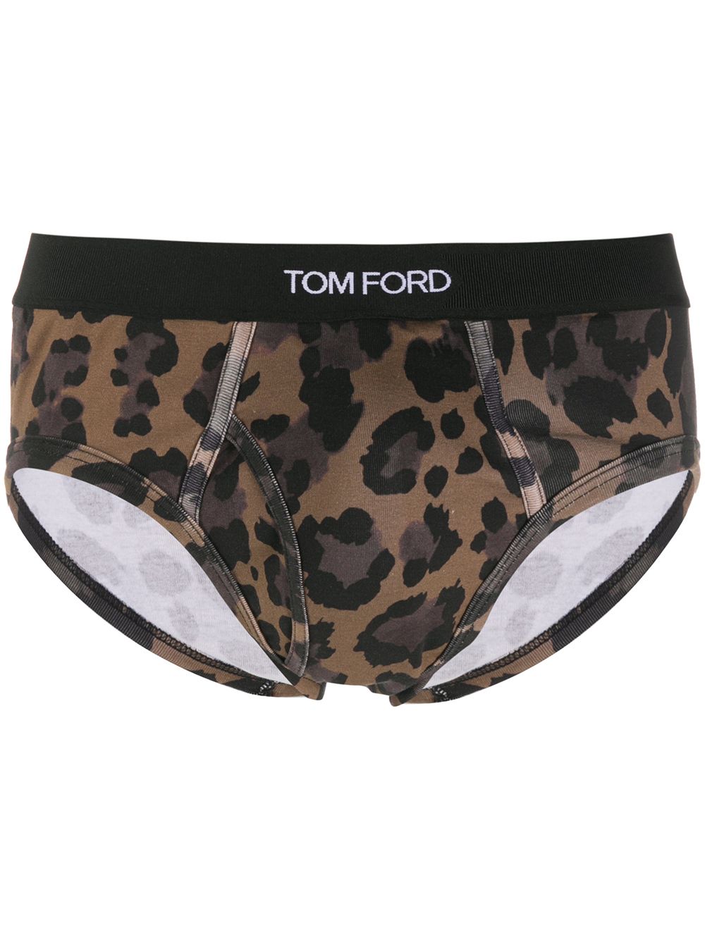 TOM FORD 汤姆福特 豹纹四角裤 - 褐色