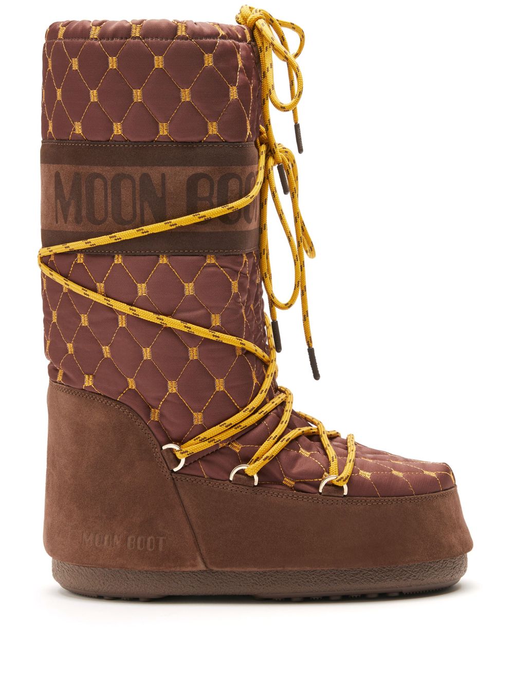Moon Boot Icon 绗缝雪地靴 - 褐色