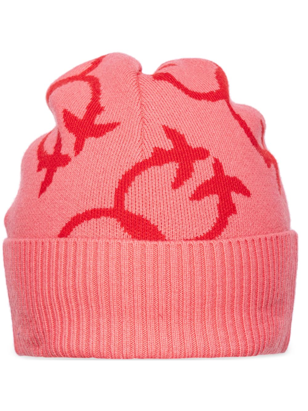 PINKO logo提花套头帽 - 粉色