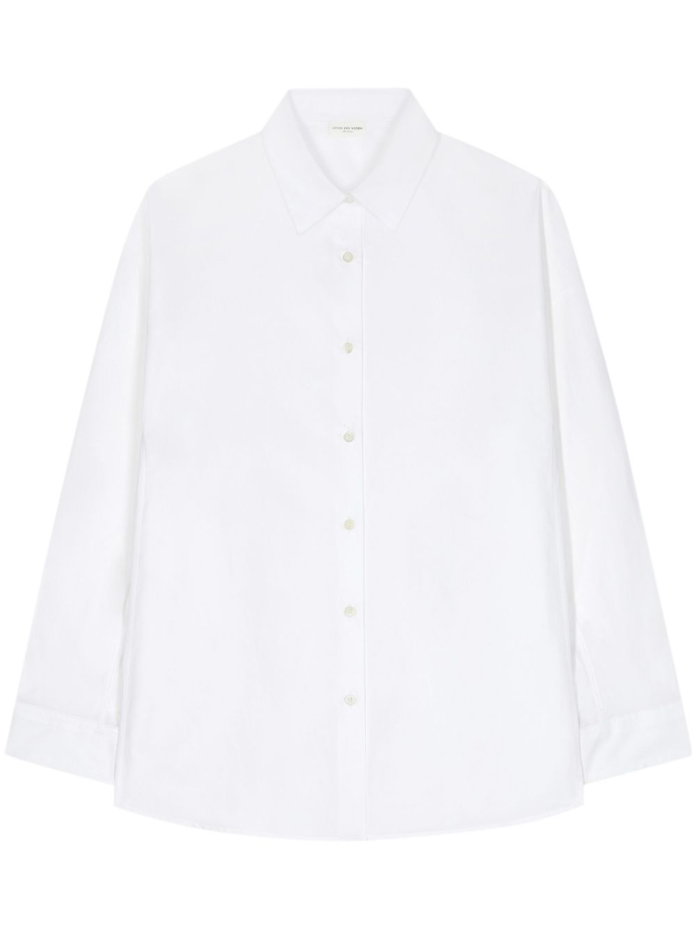 DRIES VAN NOTEN 棉排扣衬衫 - 白色