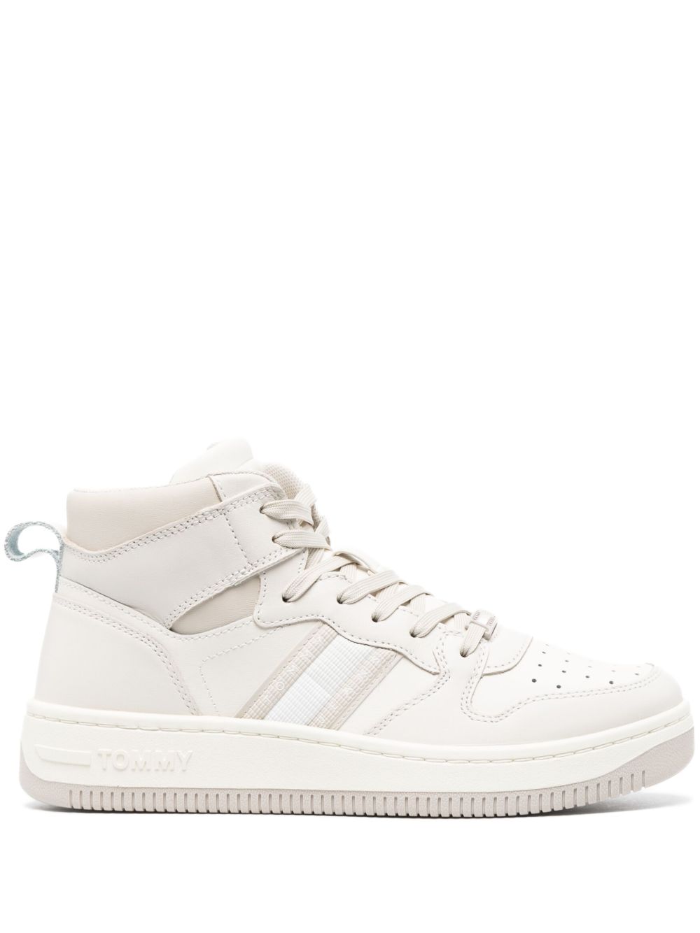 Tommy Jeans Retro Basket 高帮运动鞋 - 白色