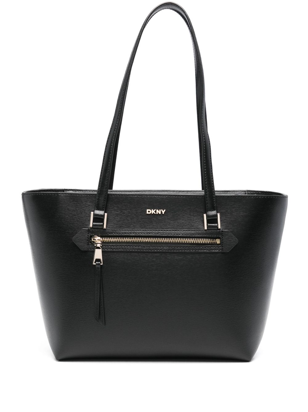 DKNY logo字母托特包 - 黑色