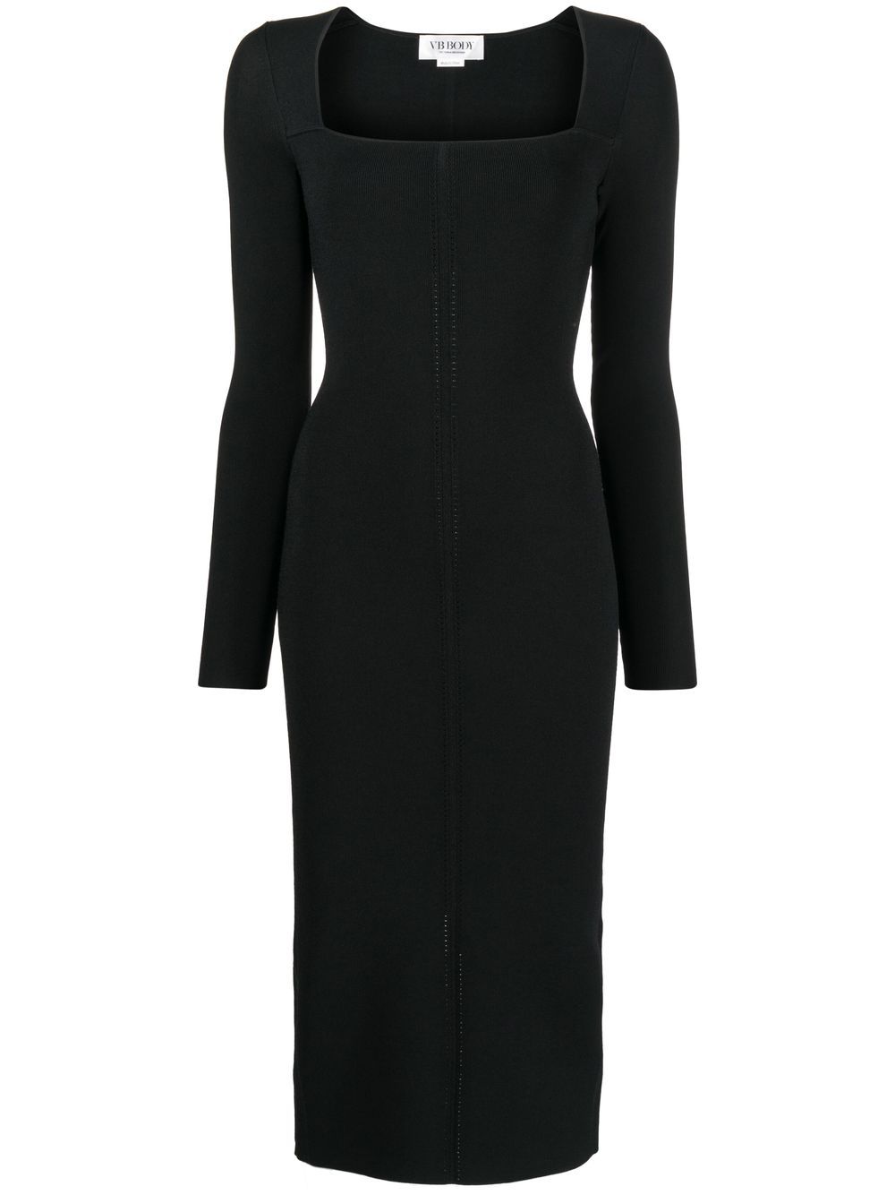 Victoria Beckham 贴身方领连衣裙 - 黑色
