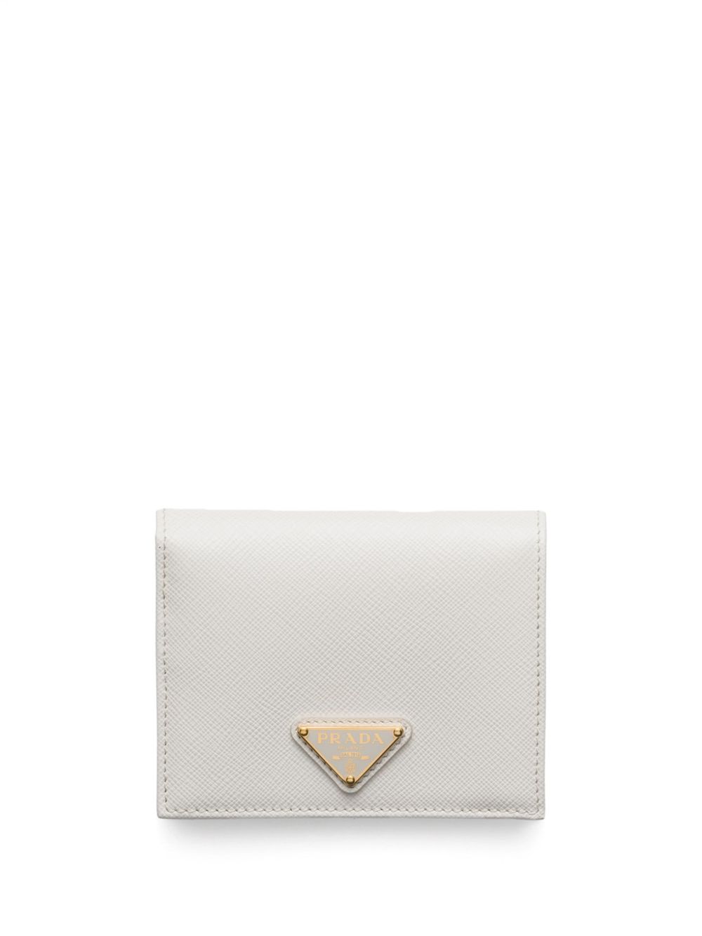 Prada Saffiano 皮质三折钱包 - 白色