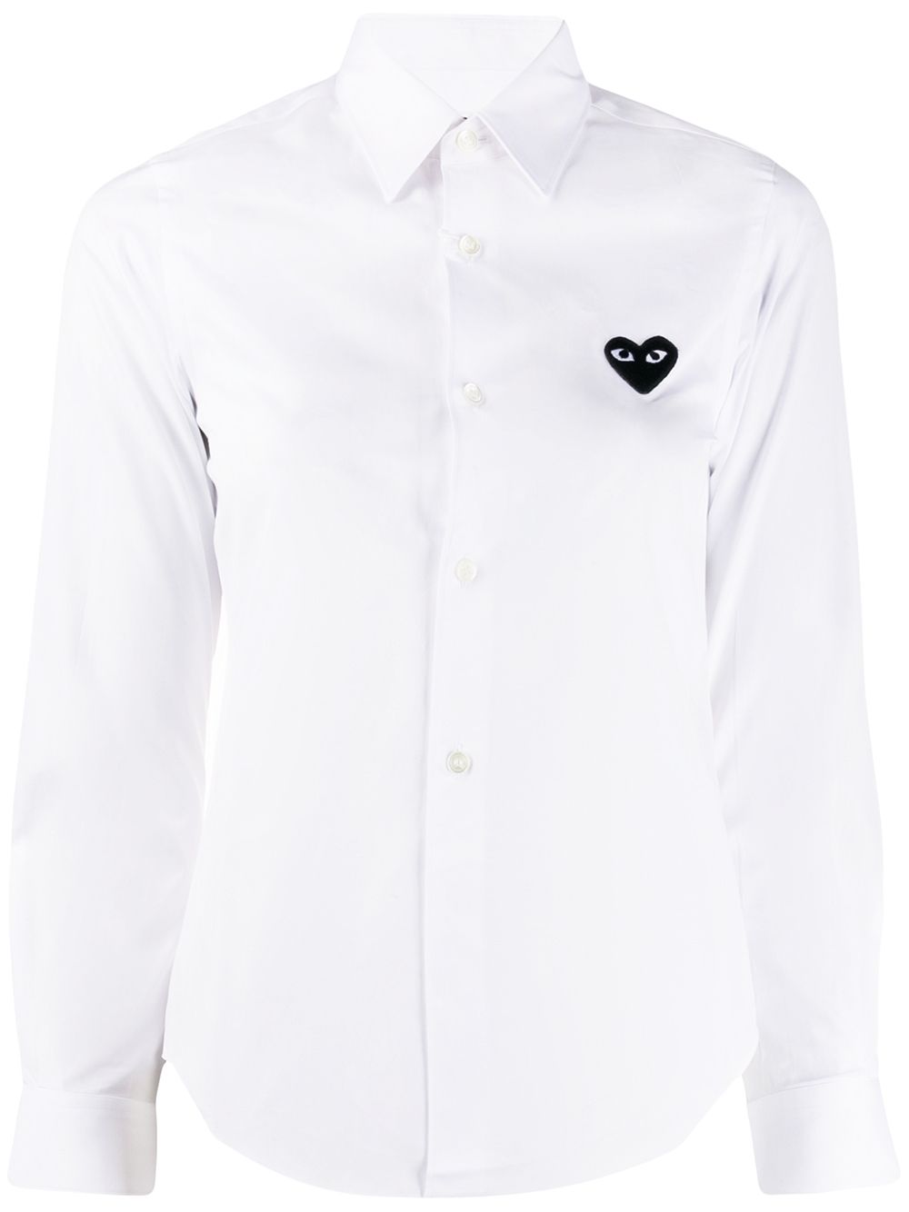 Comme Des Garçons Play logo印花长袖衬衫 - 白色