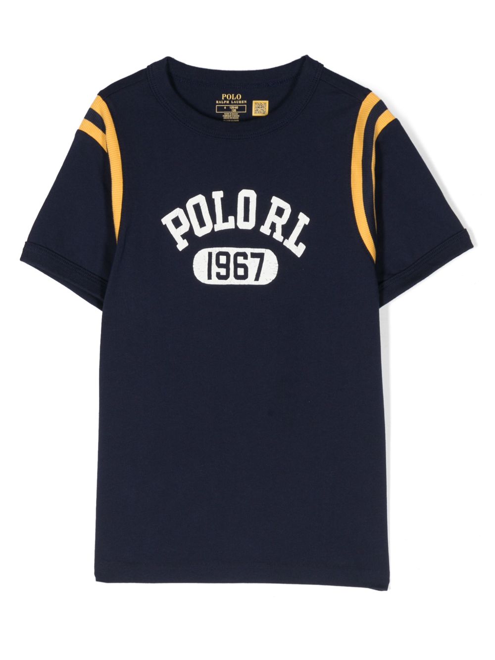 POLO RALPH LAUREN KIDS logo印花棉T恤 - 蓝色