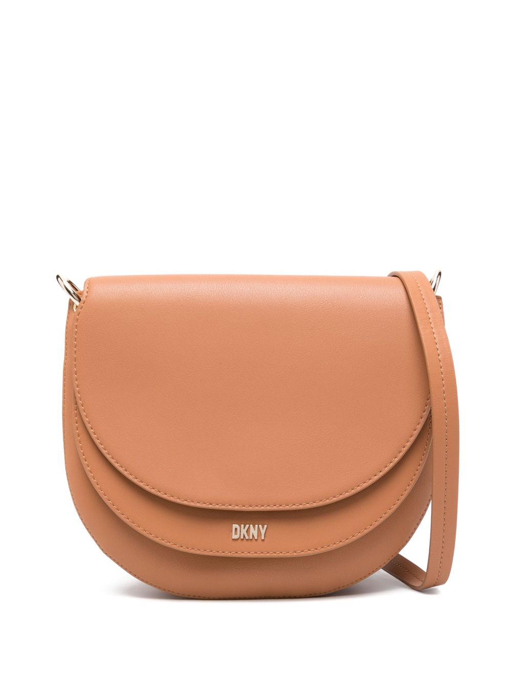 DKNY logo皮质斜挎包 - 中性色