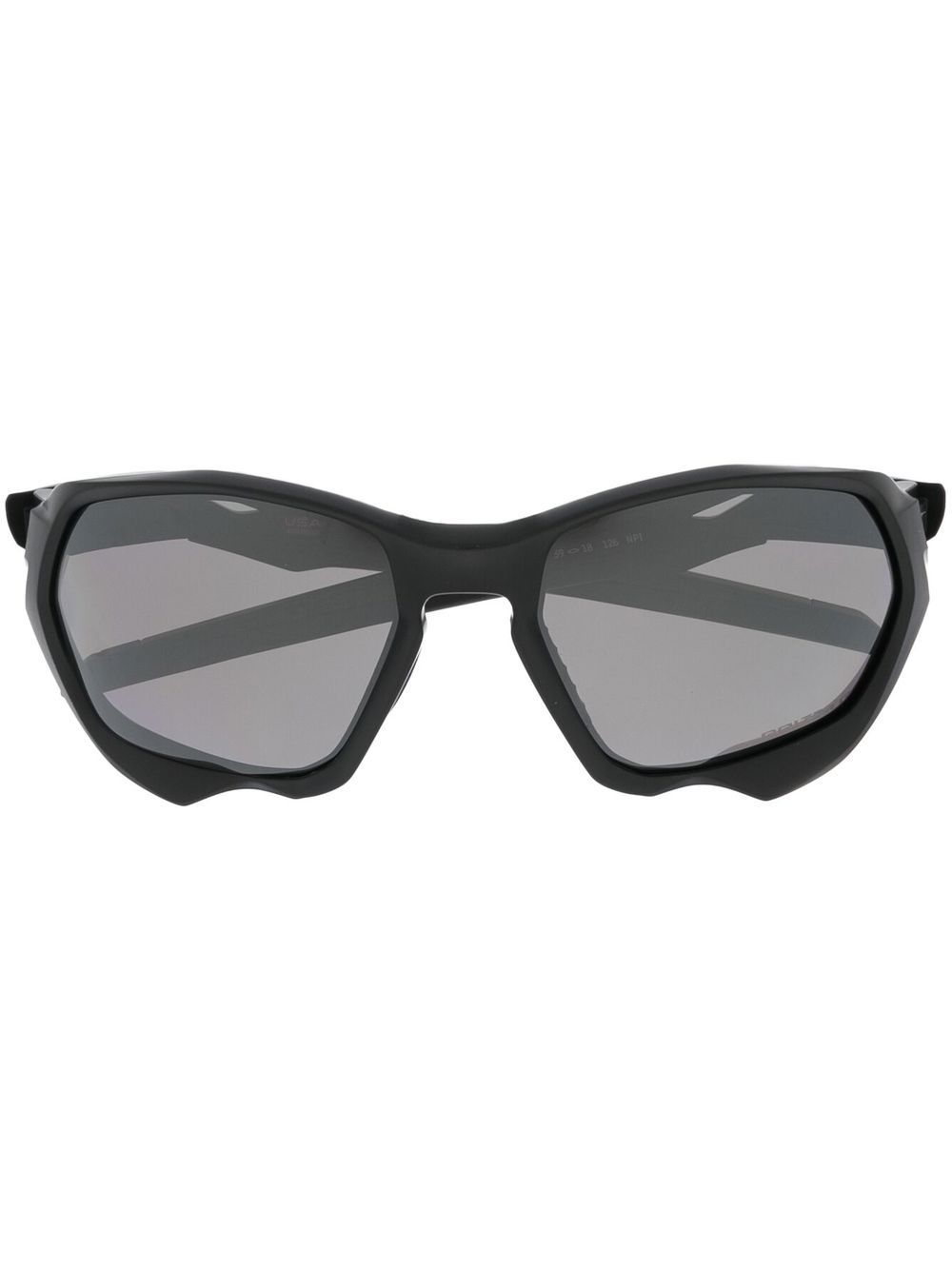 Oakley 镜面方框太阳眼镜 - 黑色