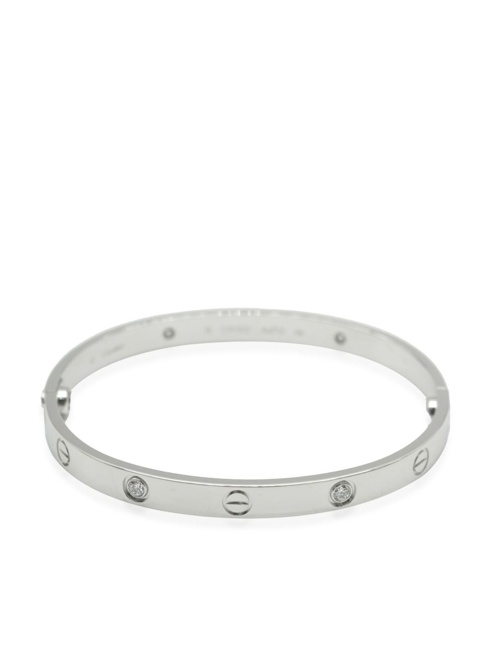 Cartier 18K白金 Love 手链（典藏款） - 银色