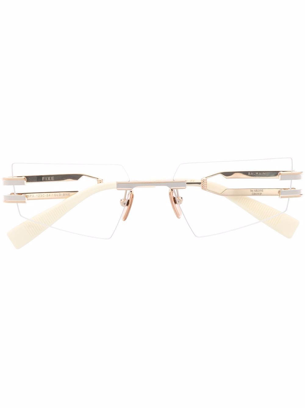 Balmain Eyewear 巴尔曼 Fixe 无框眼镜 - 金色