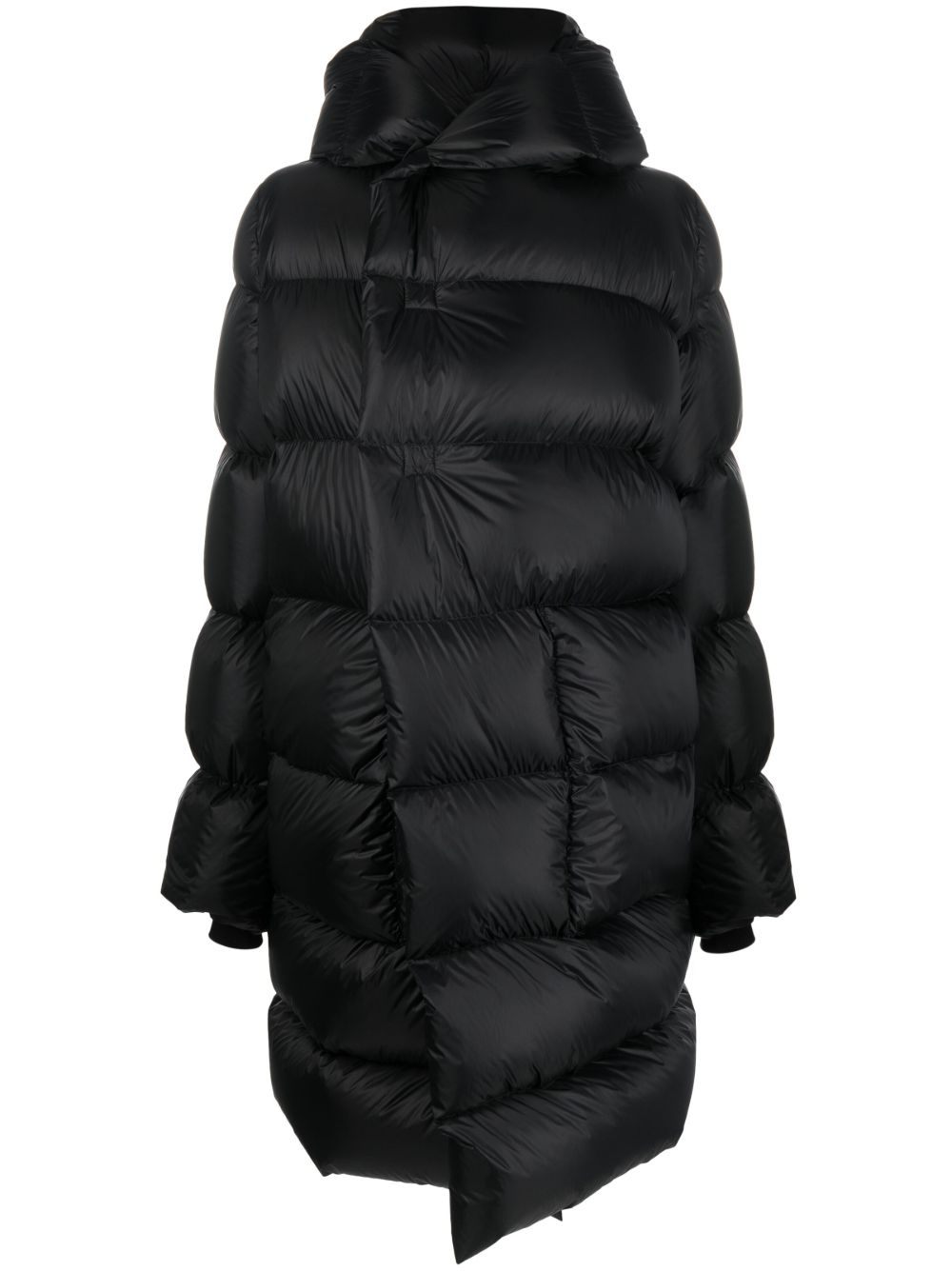 Rick Owens 连帽填充外套 - 黑色