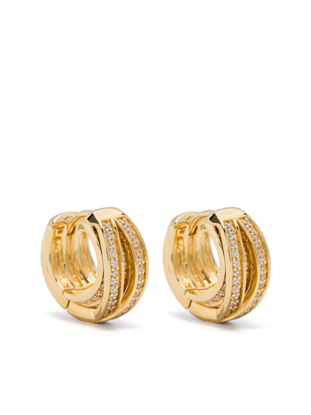 Tom Wood Orb huggie earrings - 金色