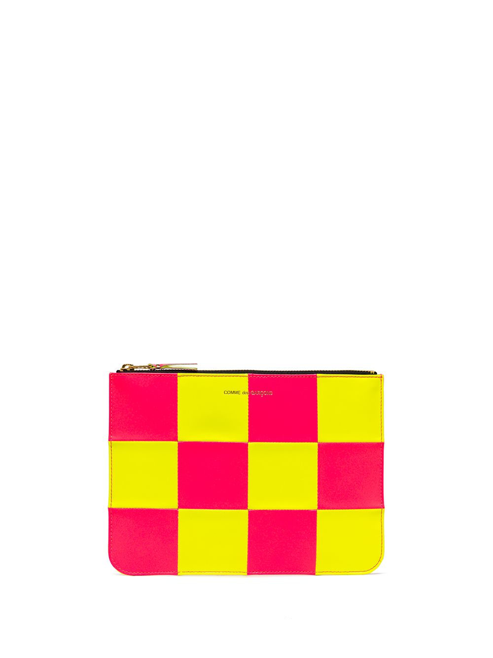 Comme Des Garçons Wallet Fluo Square 拉链方形钱包 - 黄色