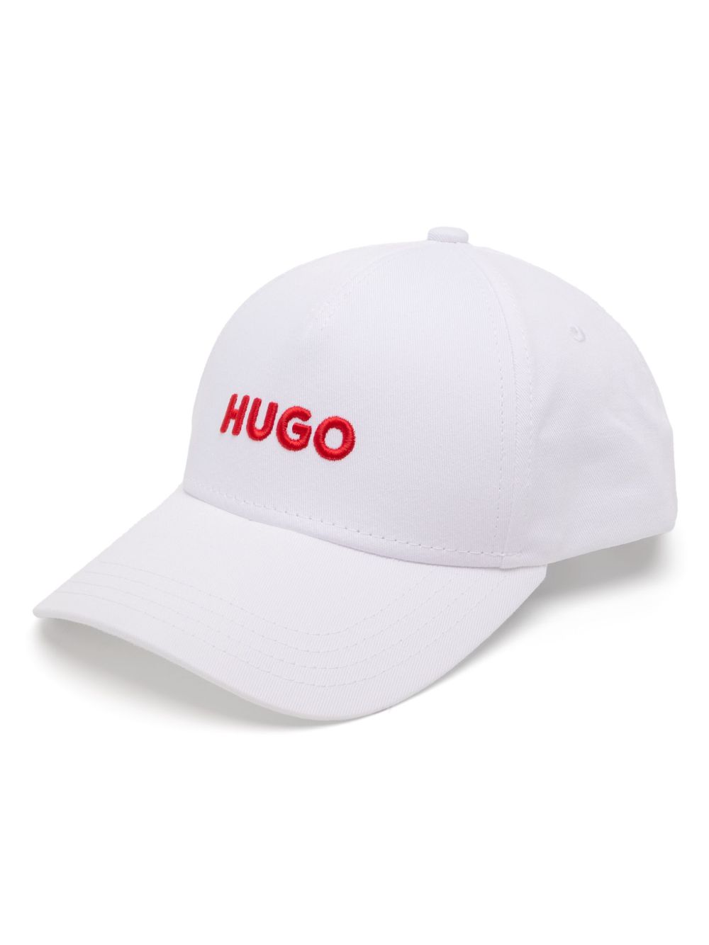 HUGO logo刺绣棉棒球帽 - 白色